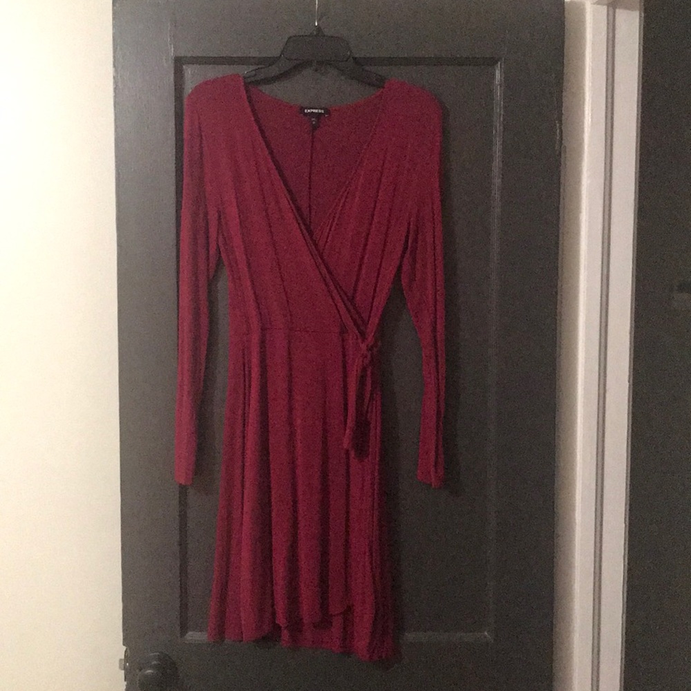 Cranberry Red Wrap Dress